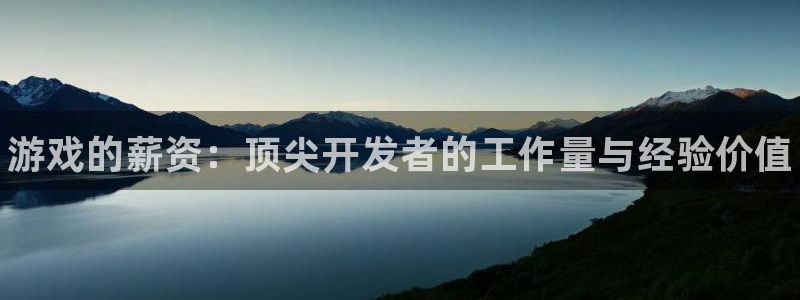 鼎点娱乐官网登录：游戏的薪资：顶尖开发者的工作量与经验价值